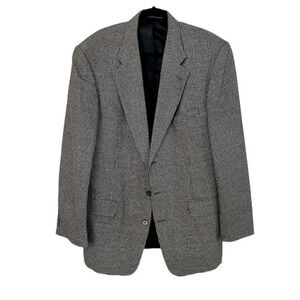 Fenzia S&K Men's Grey Silk/Wool Blend Sports Blazer Jacket Size 44L GUC